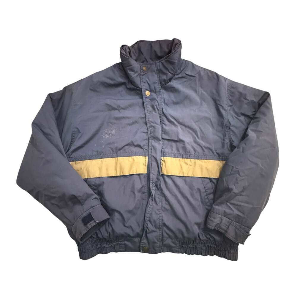 Outdoor Life Haggar Vintage Size Large Blue and Tan Puffer Jacket